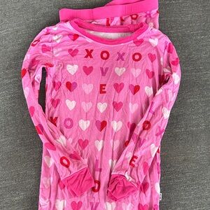 Little Sleepies Pink Heart Pajama Set